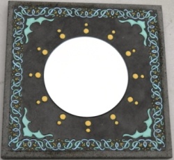 miroir en emaux sur lave email et merveilles